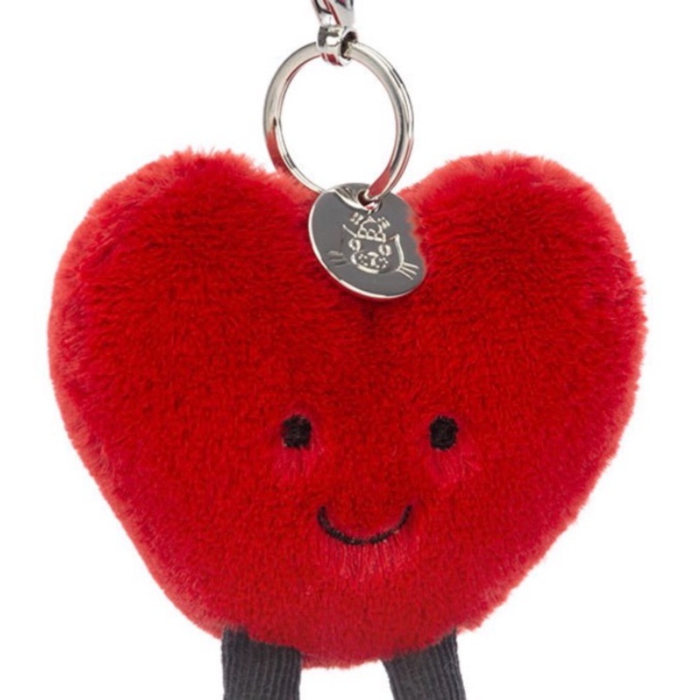 Jellycat Red Heart Plush with Black Legs